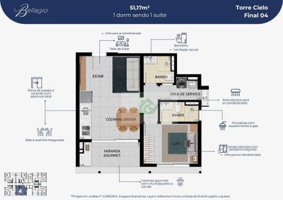 Apartamento, 1 quarto, 48 m² - Foto 2