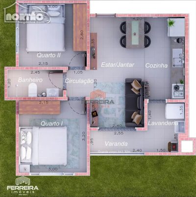 Casa, 2 quartos, 53 m² - Foto 2