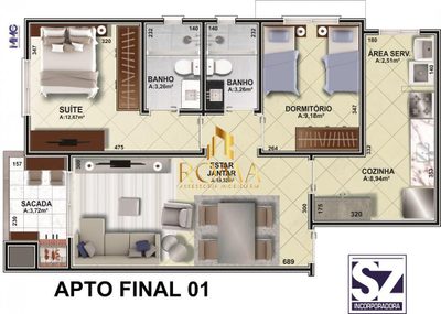 Apartamento, 2 quartos, 76 m² - Foto 2