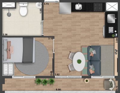 Apartamento, 2 quartos, 36 m² - Foto 5