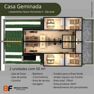 Casa, 2 quartos, 50 m² - Foto 2