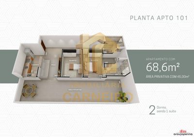 Apartamento, 2 quartos, 113 m² - Foto 2
