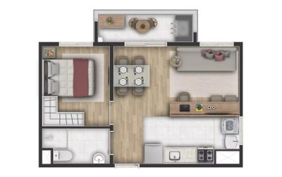 Apartamento, 1 quarto, 35 m² - Foto 2