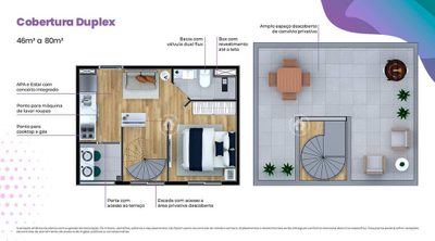 Cobertura, 1 quarto, 51 m² - Foto 3