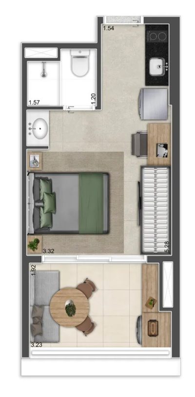 Apartamento, 1 quarto, 26 m² - Foto 4