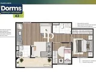 Apartamento, 2 quartos, 43 m² - Foto 2