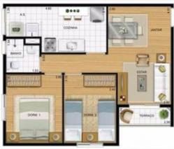 Apartamento, 2 quartos, 49 m² - Foto 1