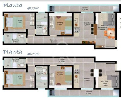 Apartamento, 2 quartos, 47 m² - Foto 2