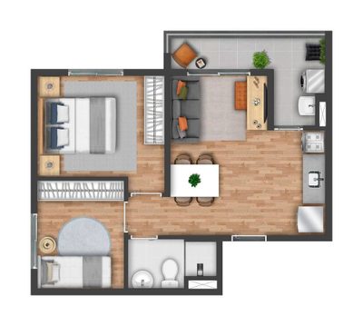 Apartamento, 2 quartos, 37 m² - Foto 4