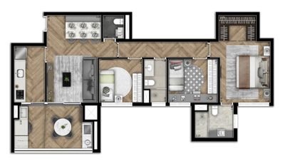 Apartamento, 3 quartos, 179 m² - Foto 3