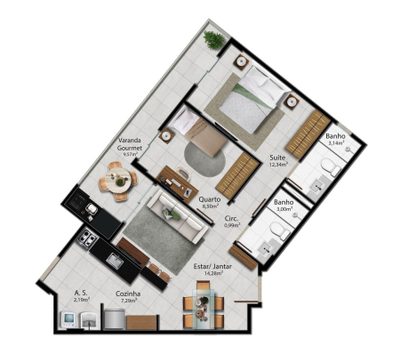 Apartamento, 2 quartos, 66 m² - Foto 5