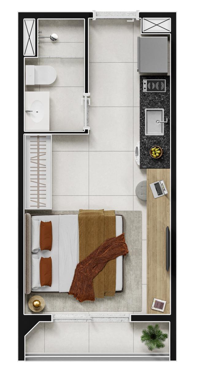 Apartamento, 1 quarto, 35 m² - Foto 2