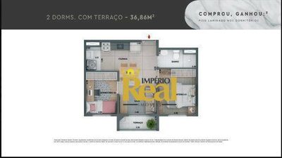 Apartamento, 2 quartos, 37 m² - Foto 1