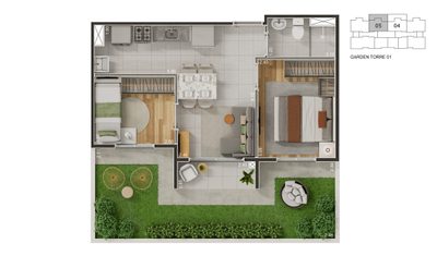 Casa, 2 quartos, 54 m² - Foto 1