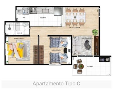 Apartamento, 2 quartos, 5800 m² - Foto 2