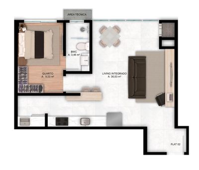 Apartamento, 2 quartos, 79 m² - Foto 2