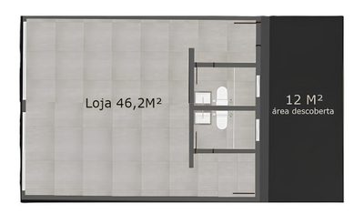 Loja-Salão, 46 m² - Foto 1