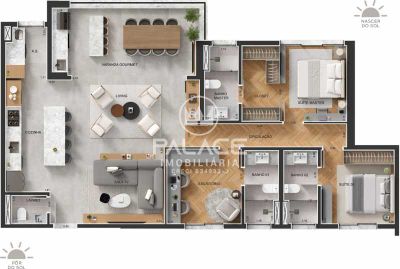 Apartamento, 3 quartos, 138 m² - Foto 1