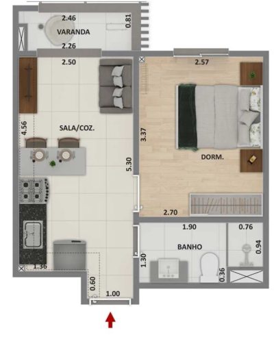 Apartamento, 2 quartos - Foto 2