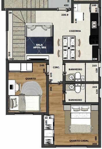 Cobertura, 3 quartos, 101 m² - Foto 2
