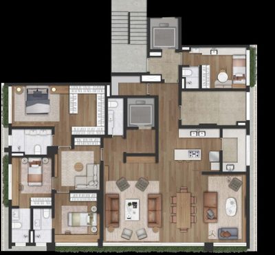 Apartamento, 4 quartos, 288 m² - Foto 1