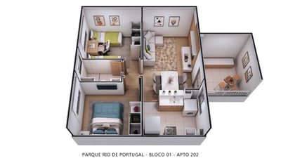 Apartamento, 2 quartos, 39 m² - Foto 3