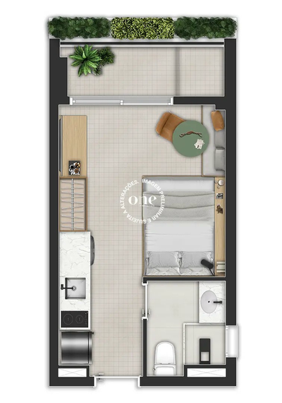 Apartamento, 1 quarto, 28 m² - Foto 5
