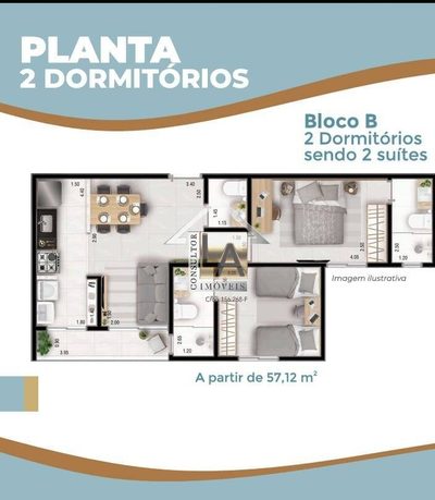 Apartamento, 2 quartos, 57 m² - Foto 4
