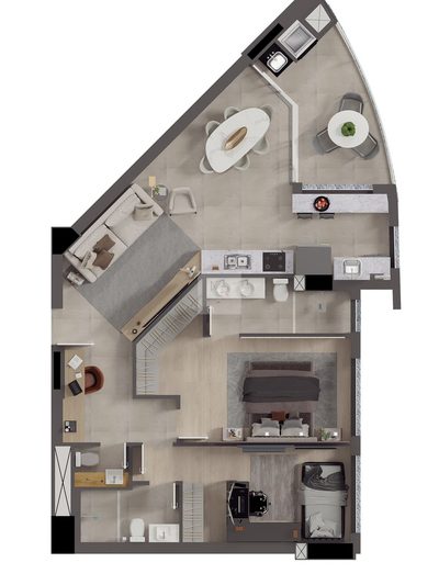 Apartamento, 2 quartos, 100 m² - Foto 2