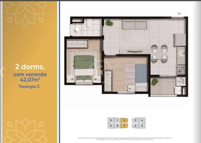 Apartamento, 2 quartos, 42 m² - Foto 3