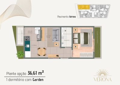 Apartamento, 1 quarto, 36 m² - Foto 2