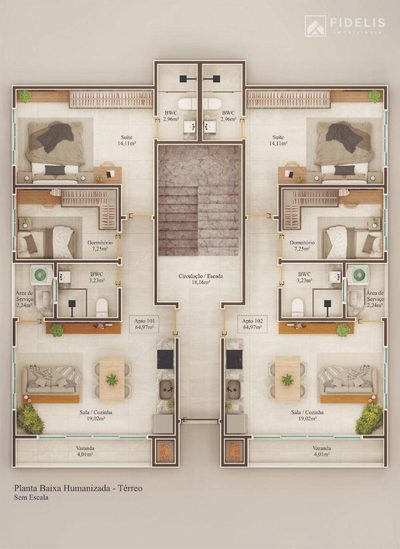 Apartamento, 2 quartos, 64 m² - Foto 3