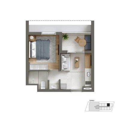 Apartamento, 1 quarto, 46 m² - Foto 4