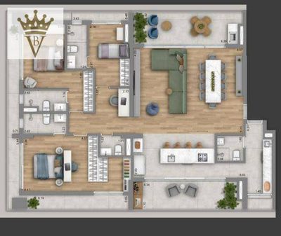 Cobertura, 3 quartos, 187 m² - Foto 1