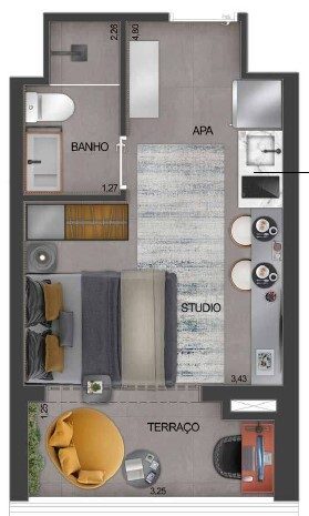 Apartamento, 1 quarto, 80 m² - Foto 5
