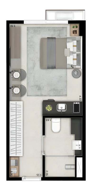 Apartamento, 1 quarto, 24 m² - Foto 5