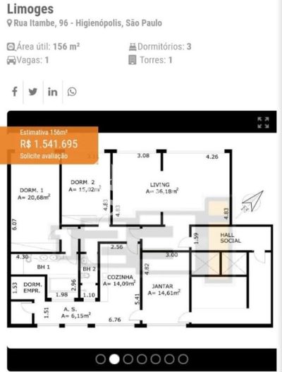 Apartamento, 3 quartos, 156 m² - Foto 2