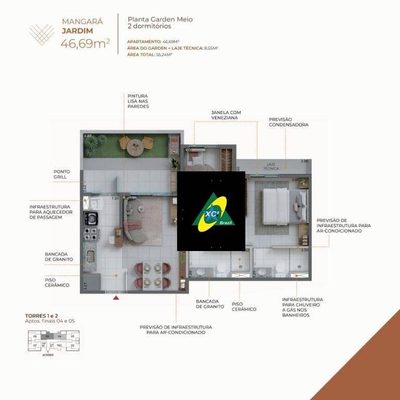 Apartamento, 2 quartos, 46 m² - Foto 3