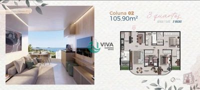Apartamento, 3 quartos, 106 m² - Foto 2