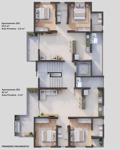 Apartamento, 2 quartos, 62 m² - Foto 2