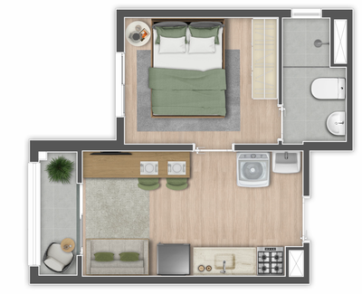 Apartamento, 1 quarto, 25 m² - Foto 5