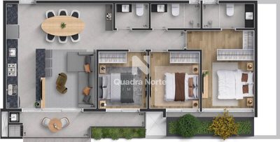 Apartamento, 3 quartos, 93 m² - Foto 2