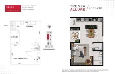 Apartamento, 1 quarto, 43 m² - Foto 3