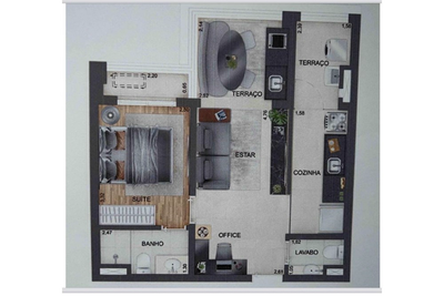 Apartamento, 1 quarto, 51 m² - Foto 3