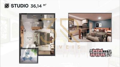 Apartamento, 1 quarto, 36 m² - Foto 1