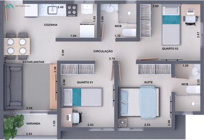 Apartamento, 2 quartos, 50 m² - Foto 4