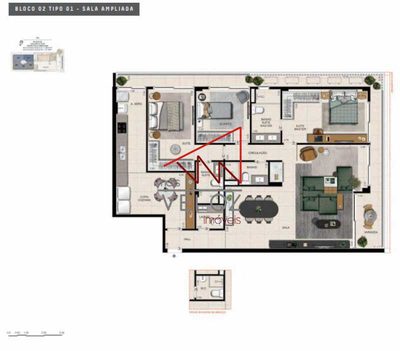 Apartamento, 3 quartos, 115 m² - Foto 1
