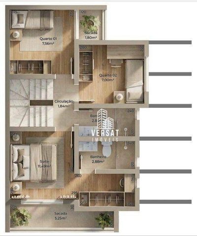 Sobrado, 3 quartos, 141 m² - Foto 2