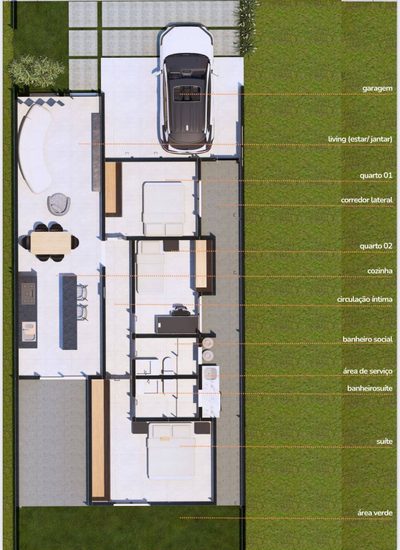 Casa, 3 quartos, 100 m² - Foto 2