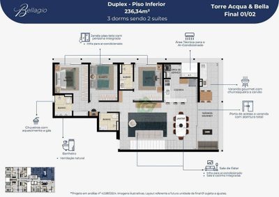 Cobertura, 3 quartos, 236 m² - Foto 4